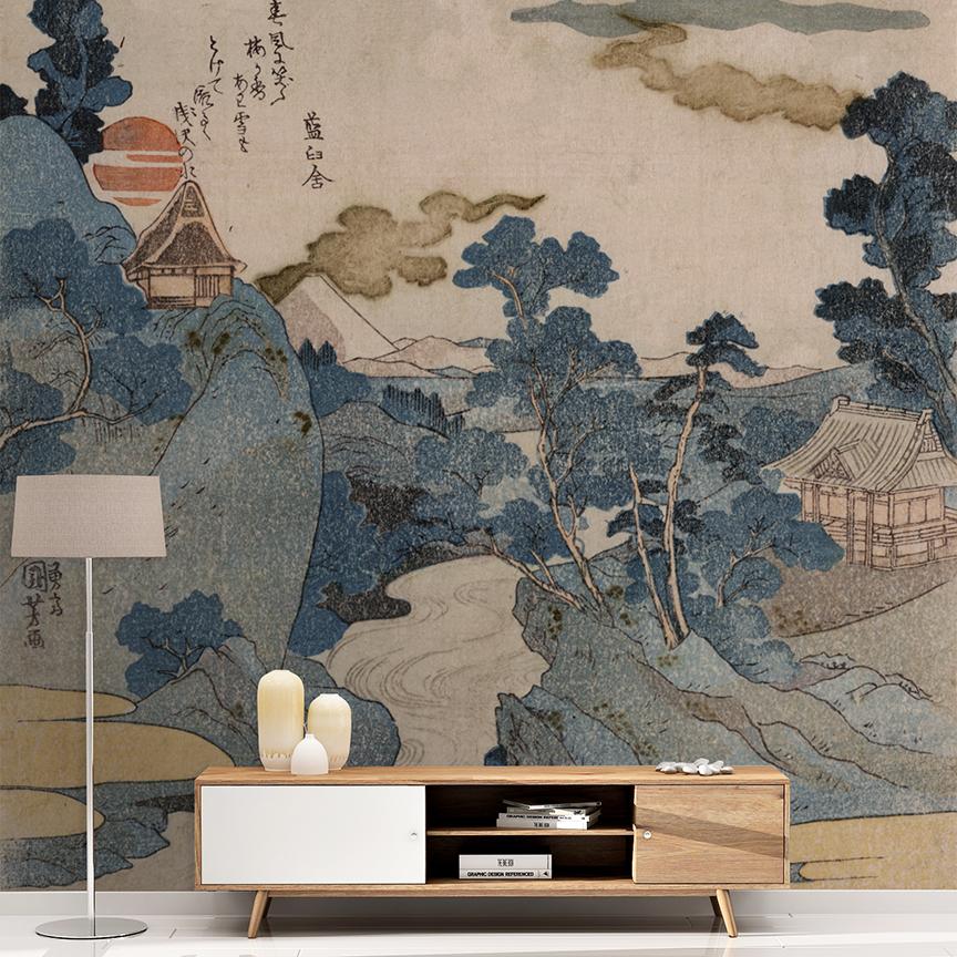 Elegant Muted Landscape Wallpaper Mural - Nature-Inspired Wall Decor for Living Room & Bedroom