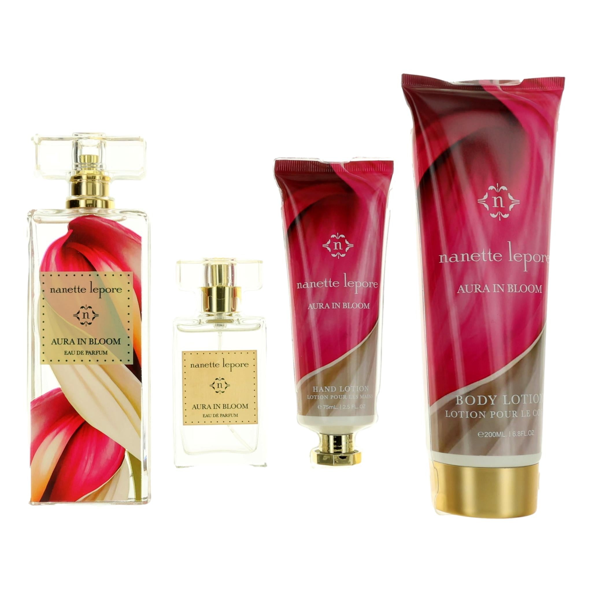 Nanette Lepore Aura In Bloom 4-Piece Women's Gift Set - Perfect for Birthdays, Anniversaries & Special Occasions