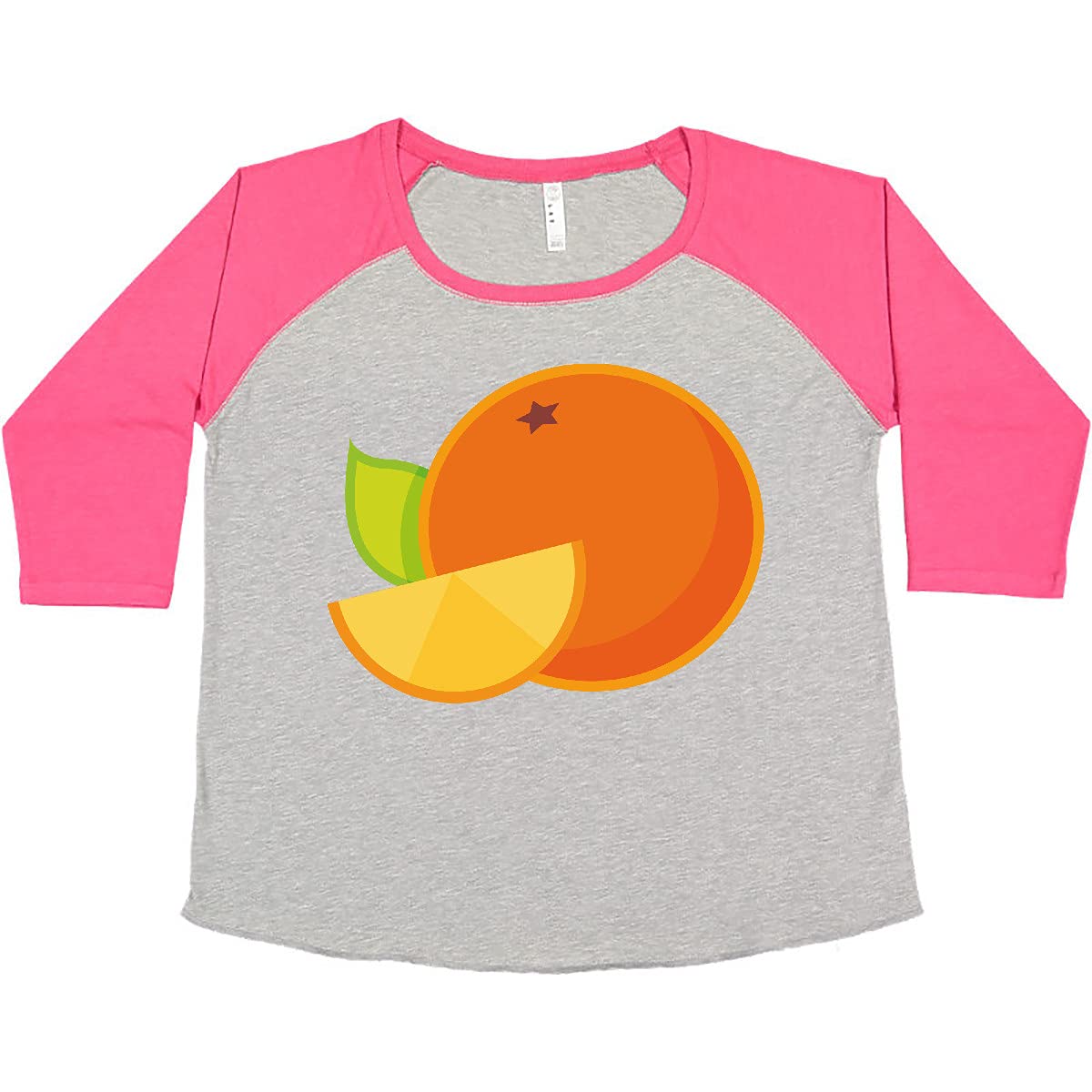 Inktastic Orange Fruit Women's Plus Size T-Shirt - Soft & Comfortable Casual Tee for Everyday Wear, Summer Outfits, and Lounge Relaxation
