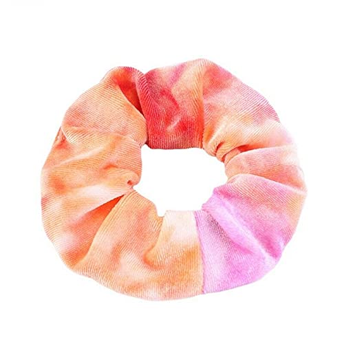 Women's Hair Scrunchies - Soft Elastic Ponytail Holders, Hair Bands & Hair Accessories (Orange) - Perfect for Workouts, Office & Everyday Style