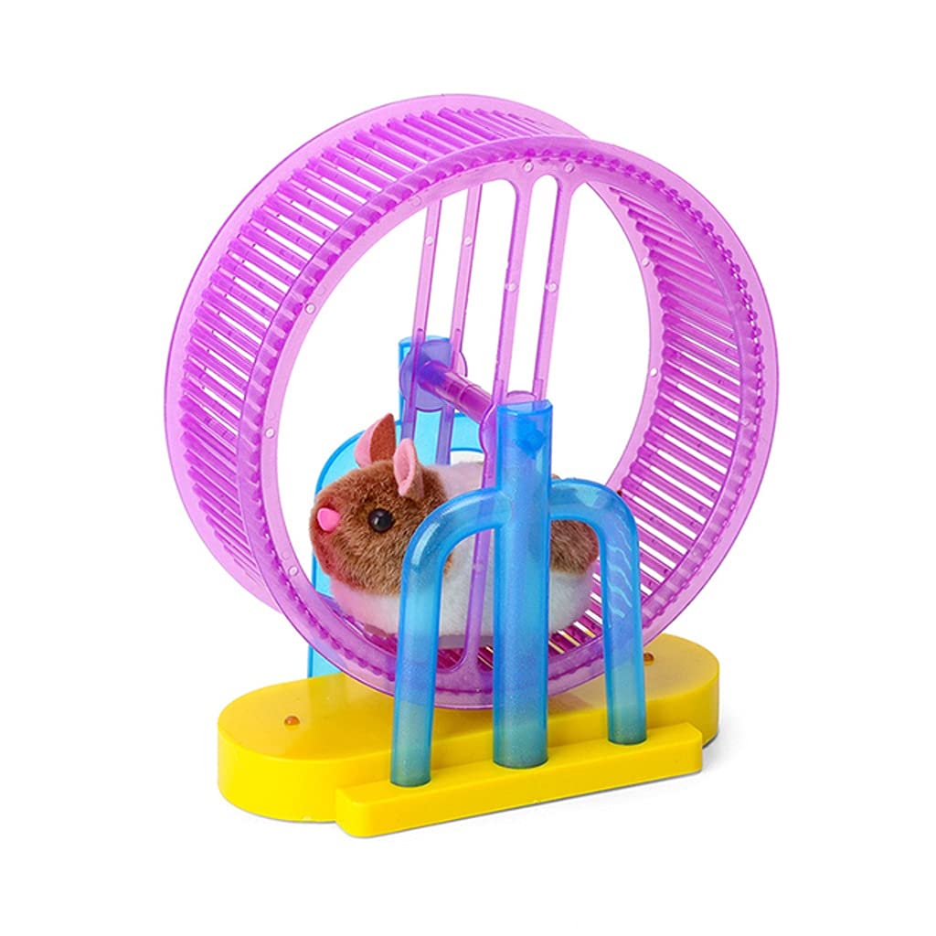 Small Animal Hamster Exercise Wheel with LED Lights - Interactive Electric Running Ball Toy for Cats, Hamsters & Small Pets - Fun Playtime & Cage Accessory