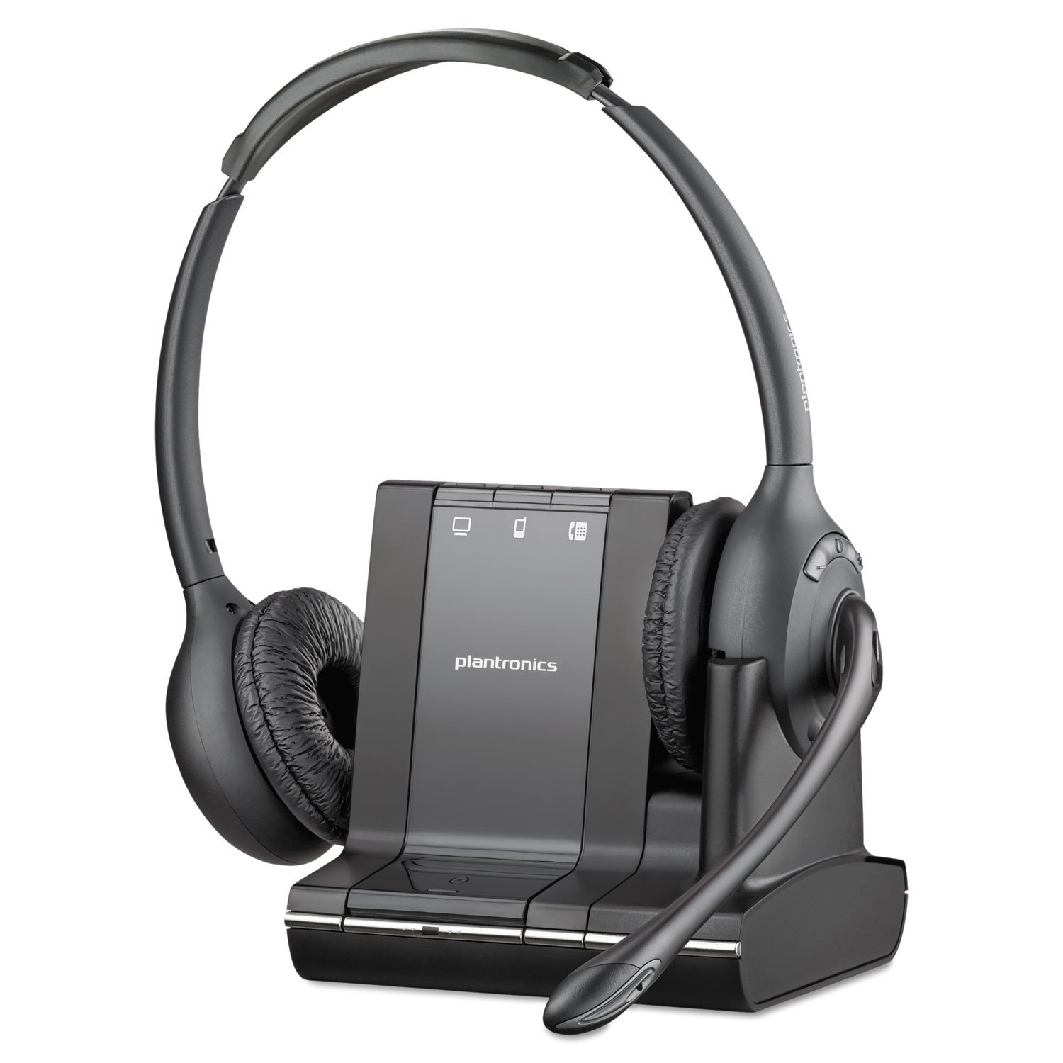 Plantronics Savi W720 Wireless Headset - Multi-Device Bluetooth Headset with Noise Cancelling Mic - US Warranty - Black - Perfect for Office, Call Center & Remote Work
