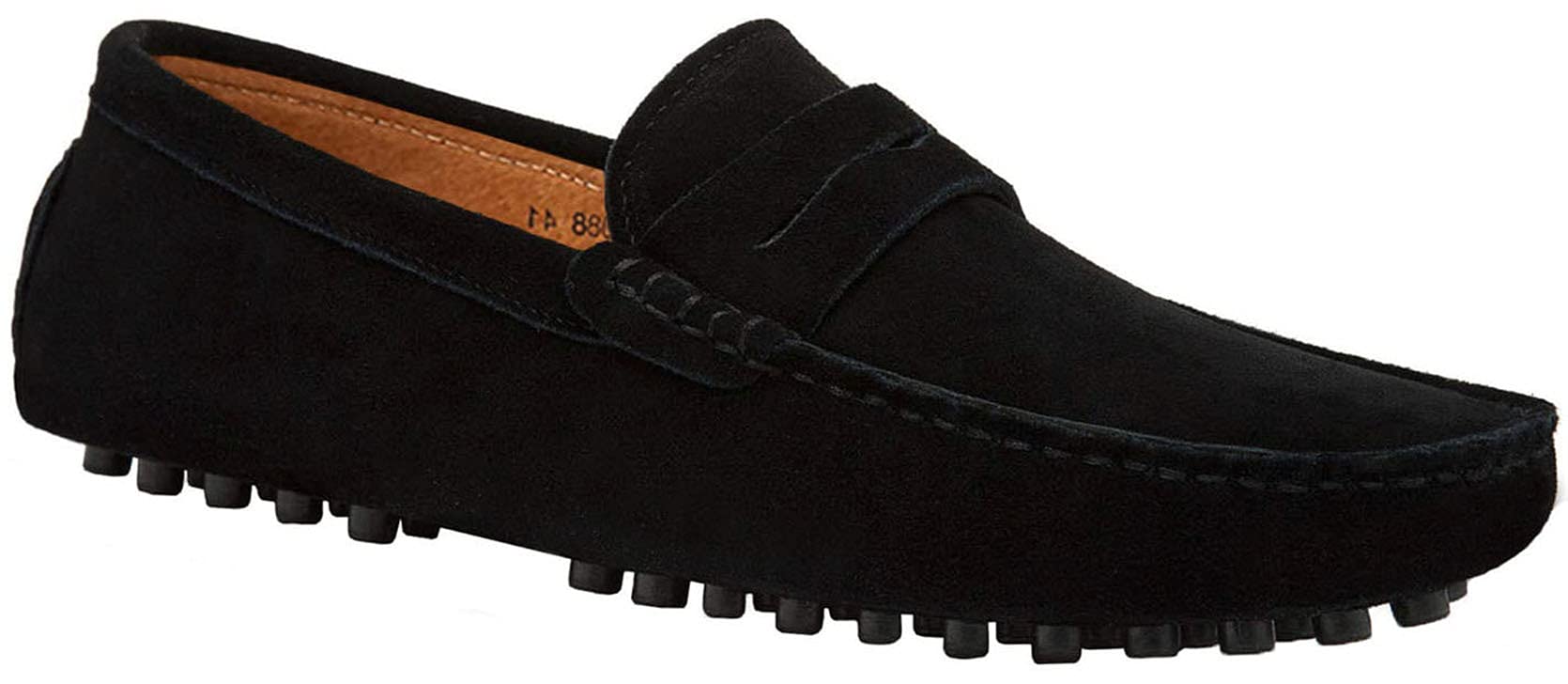 JIONS Men's Suede Penny Loafers - Slip-On Driving Moccasins Casual Boat Shoes for Business, Office & Weekend Wear