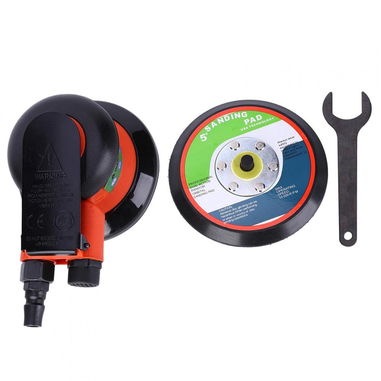 KOPO 5-Inch Pneumatic Air Sander - Alloy Hand Sanding & Polishing Machine for Automotive, Stone & Woodworking - Professional Air Tool for Car Detailing, Furniture Refinishing & DIY Projects