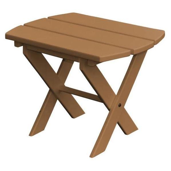 A & L Furniture Poly Folding End Table - Compact Side Table for Small Spaces, Patio, Camping & Dorm Room - Lightweight Portable Coffee Table with Sturdy Frame