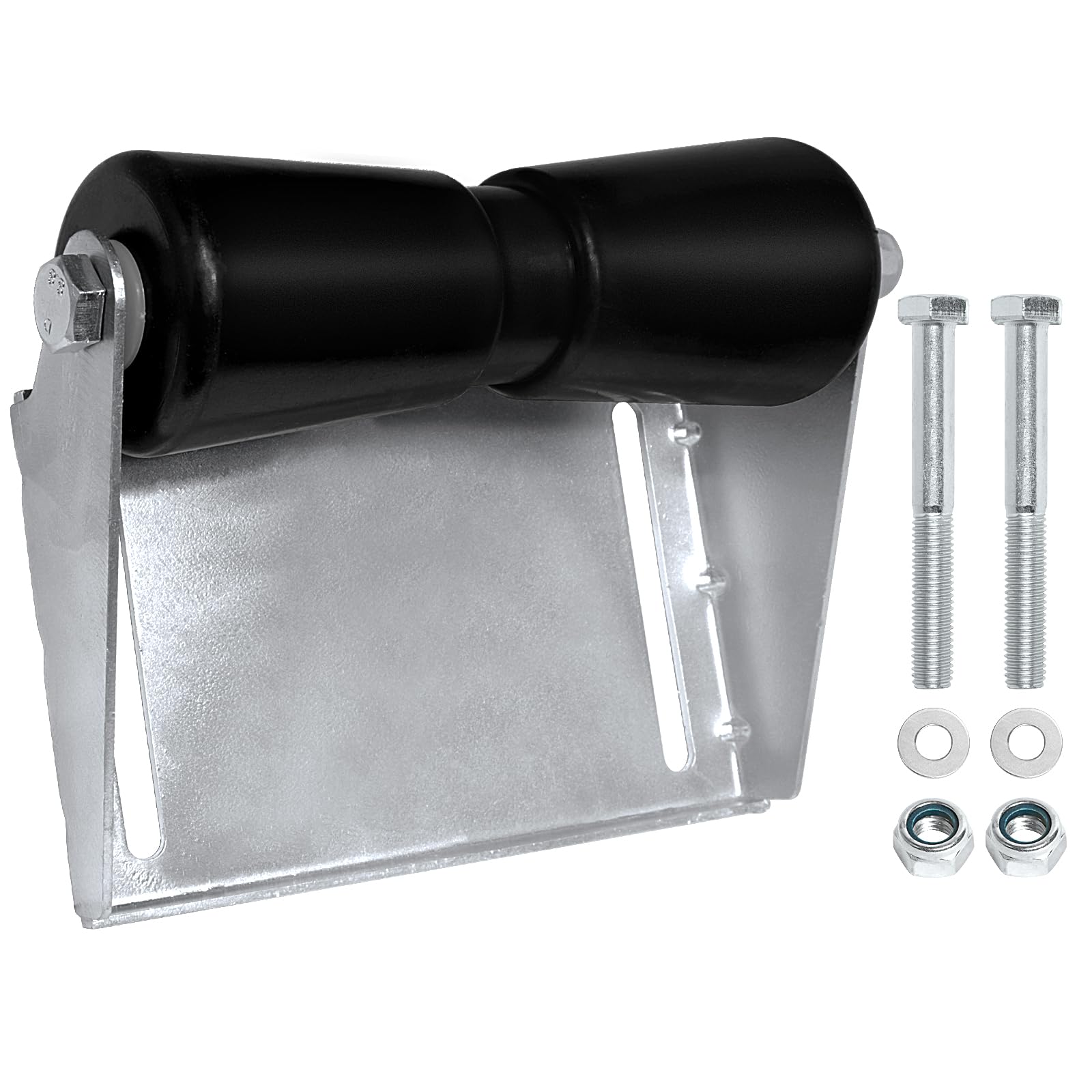 Boat Trailer Rollers with Brackets - Heavy Duty Galvanized Steel Keel Roller Assembly Kit for Boat Trailers | Includes Mounting Bolt & Roller Shaft | Perfect for Marine Transport, Boat Launching & Storage
