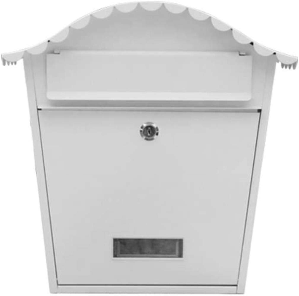 Waterproof Outdoor Wall Mailbox - White Villa Mail Postbox for Newspapers & Letters - Perfect for Homes, Gardens, and Apartments