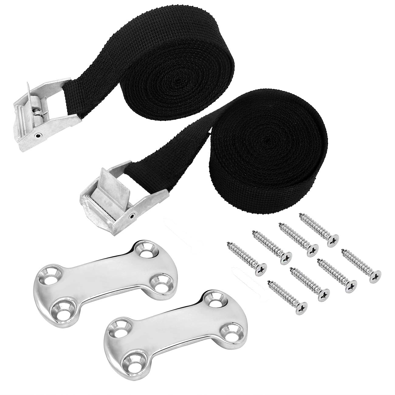 Universal Cooler Tie-Down Strap Kit with Cam Buckle Lashing, Compatible with YETI and RTIC Coolers for Camping, Boating, and Outdoor Adventures