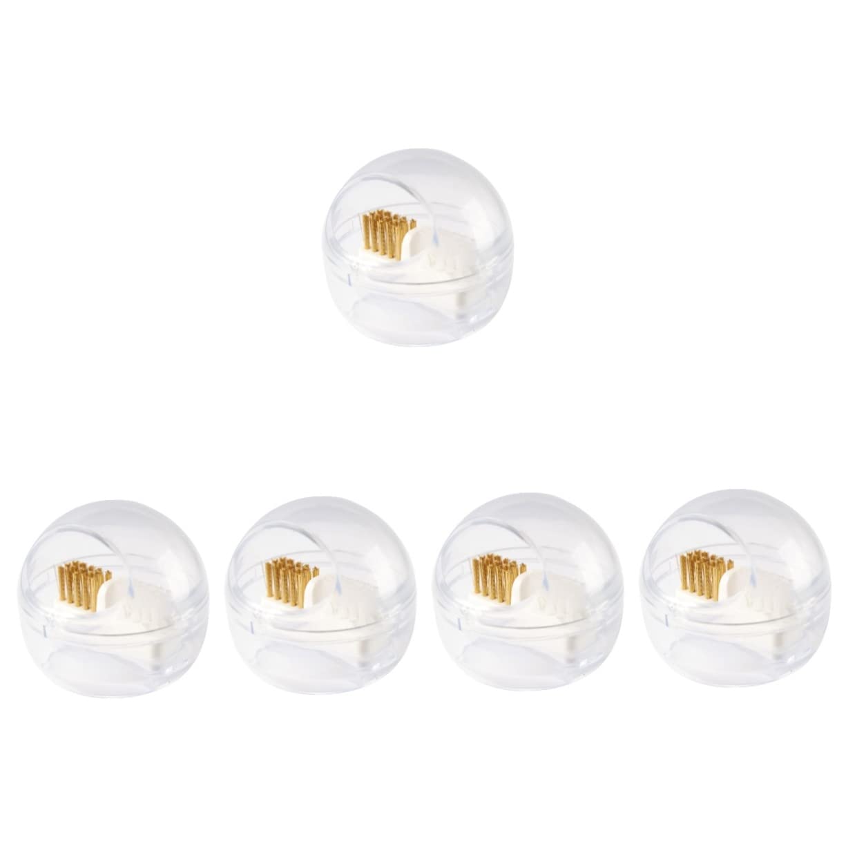 FOMIYES 5-Piece Nail Art Cleaning Kit - Acrylic Nail Grinding Head Set, Nail Polisher & Cleaning Brush with Storage Case - Perfect for Salon, Home Manicure & Nail Art Enthusiasts