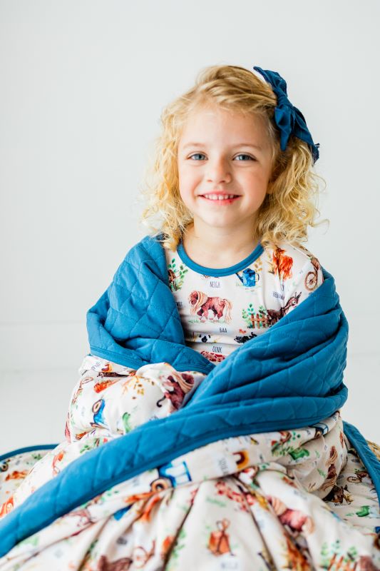 Pasture Bedtime Quilted Oversized Blanket - Ultra Soft & Cozy Large Throw Blanket for Bed, Sofa & Couch - Perfect for Winter Nights, Movie Time & Relaxation