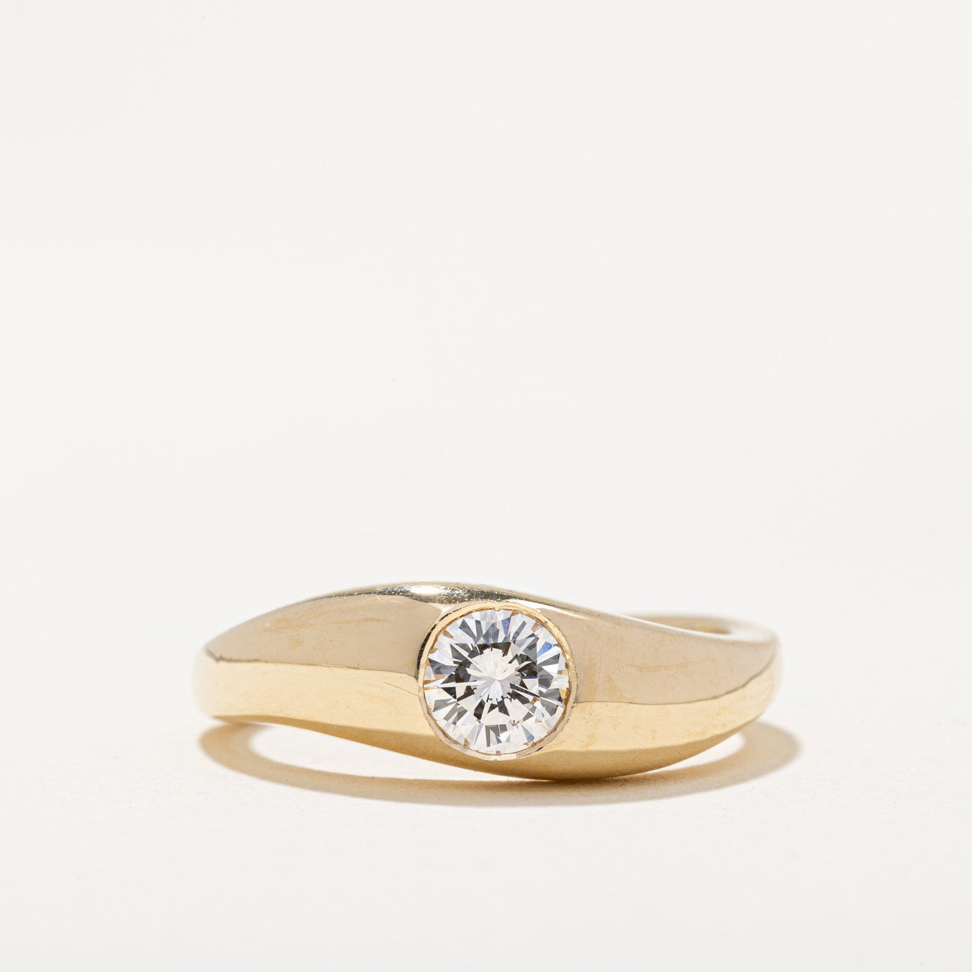 GIA Certified 0.39ct Diamond Engagement Ring - Bezel Set, Size 6.75 - Perfect for Proposals, Anniversaries & Special Occasions
