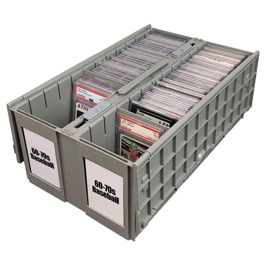 BCW 100ct Graded Card Storage Box - Premium Cardboard Trading Card Protector for Sports, Pokemon & MTG Cards - Perfect for Collectors & Card Show Organizers