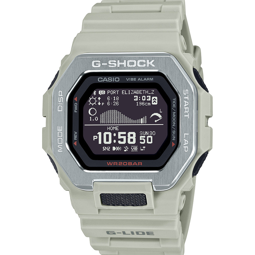 G Shock G Lide GBX100-8D Bluetooth Smartwatch with Tide Graph & Moon Data - Perfect for Surfing, Fishing & Outdoor Adventures