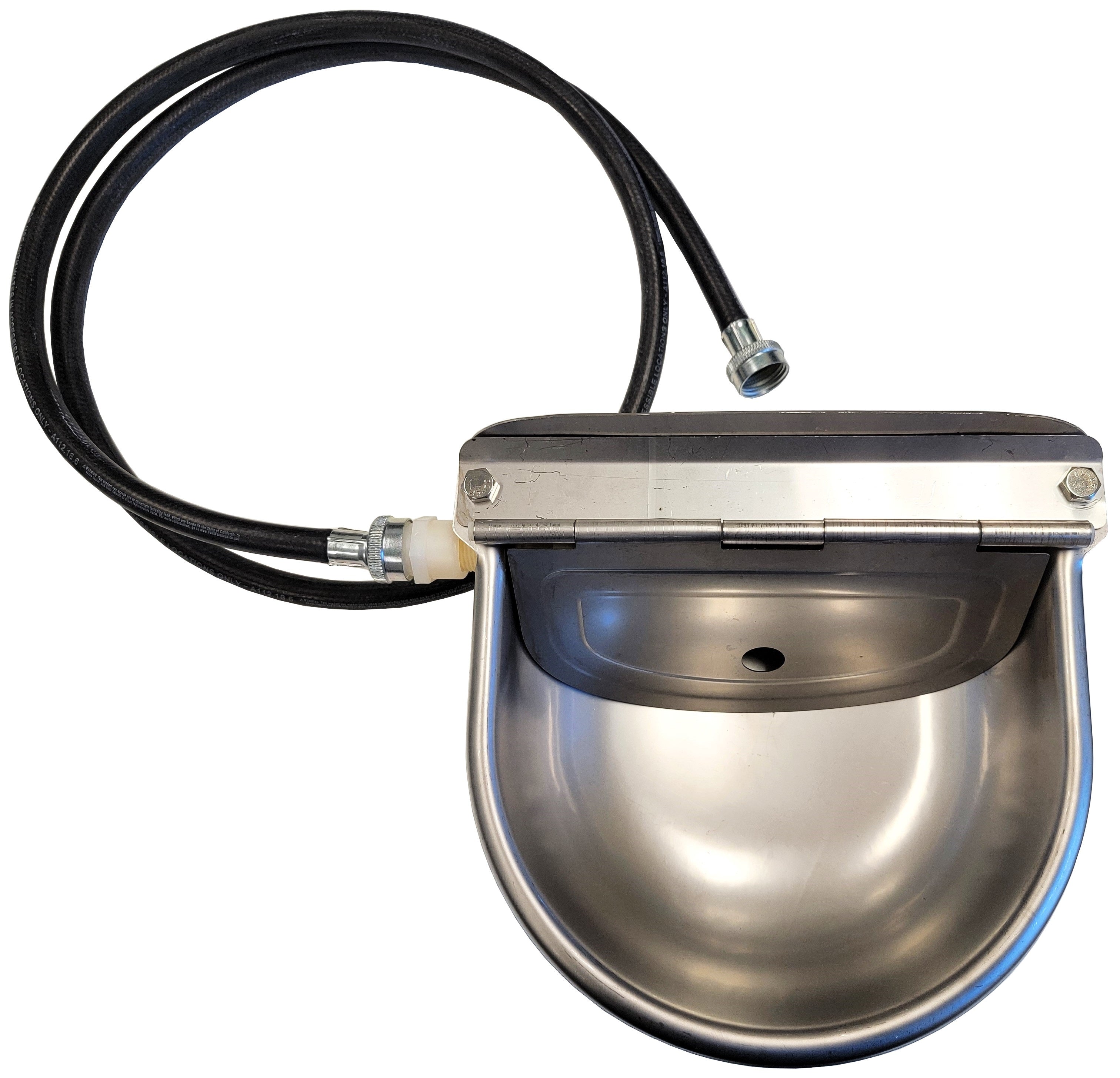 Rite Farm Automatic Livestock Waterer - Stainless Steel Stock Tank Drinker with Hose & Fittings - Ideal for Cattle, Horses & Farm Animals Watering System