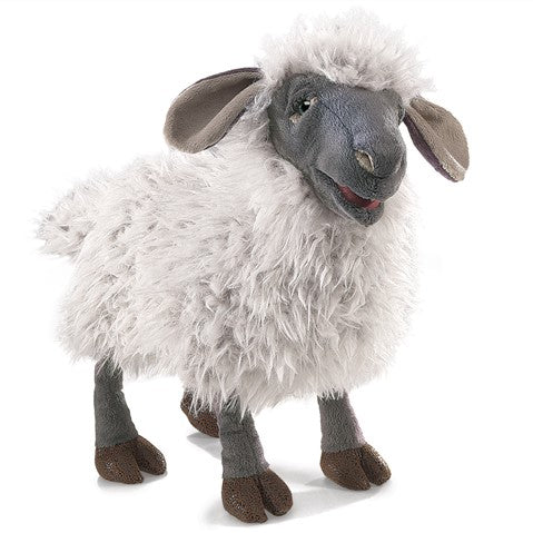 Folkmanis Bleating Sheep Hand Puppet - Realistic Animal Puppet for Kids, Storytelling, and Educational Play | Perfect for Classroom, Theater, and Family Fun