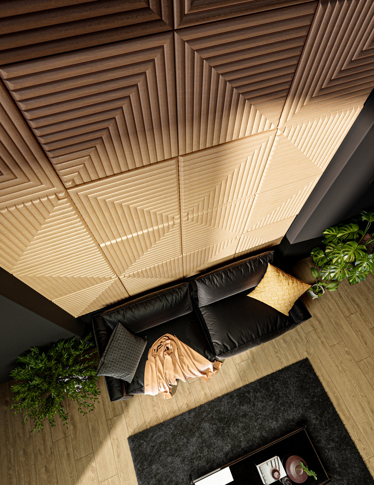 Acoustic Diamond 3D Wall Panel - Soundproof Decorative Wall Tiles for Home Theater, Office & Studio - Noise Reduction & Stylish Interior Design Solution