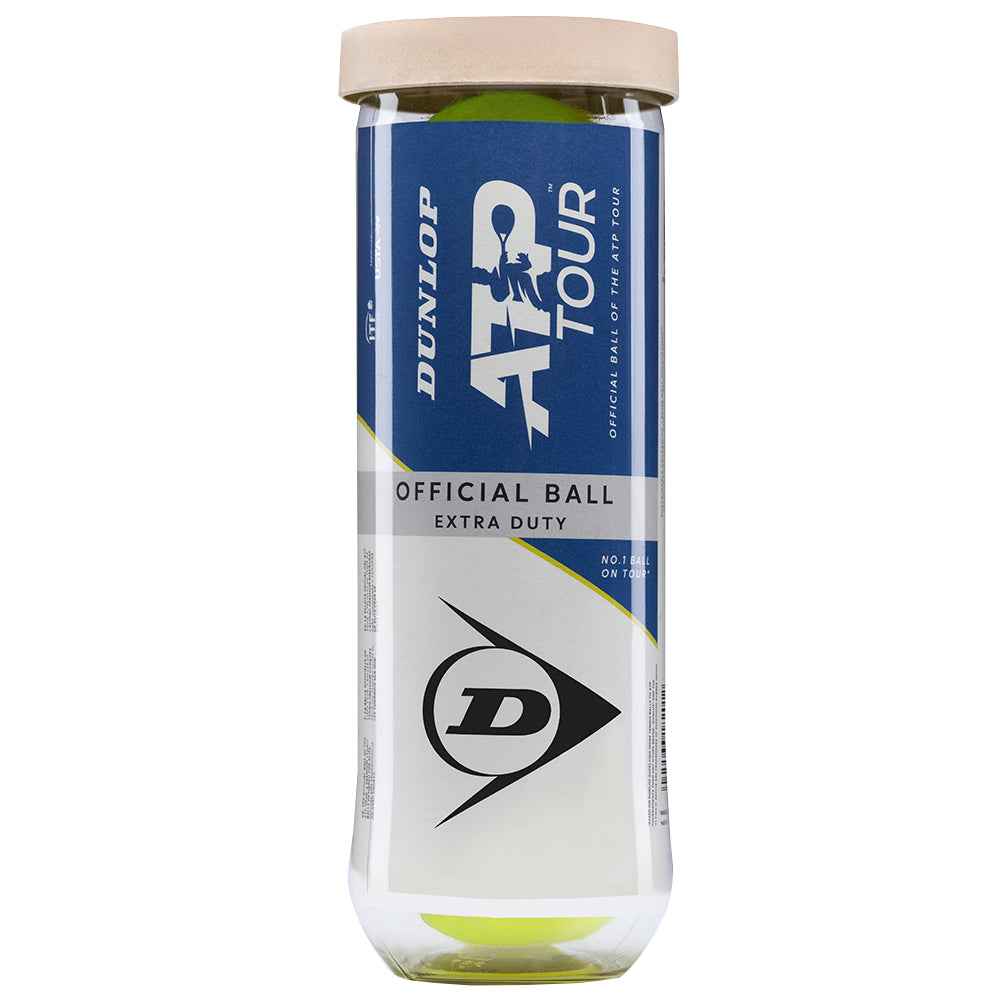 Dunlop ATP Tour Extra Duty Tennis Balls (3-Pack) - Premium Tennis Balls for Competitive Play & Training - Perfect for Hard Courts & Outdoor Matches