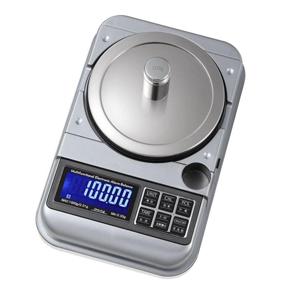 Precision Digital Jewelry Scale 1000g x 0.01g - Portable Gold & Gemstone Gram Scale for Kitchen, Lab, Pharmacy & Travel - Compact Pocket Weight Balance with LCD Display