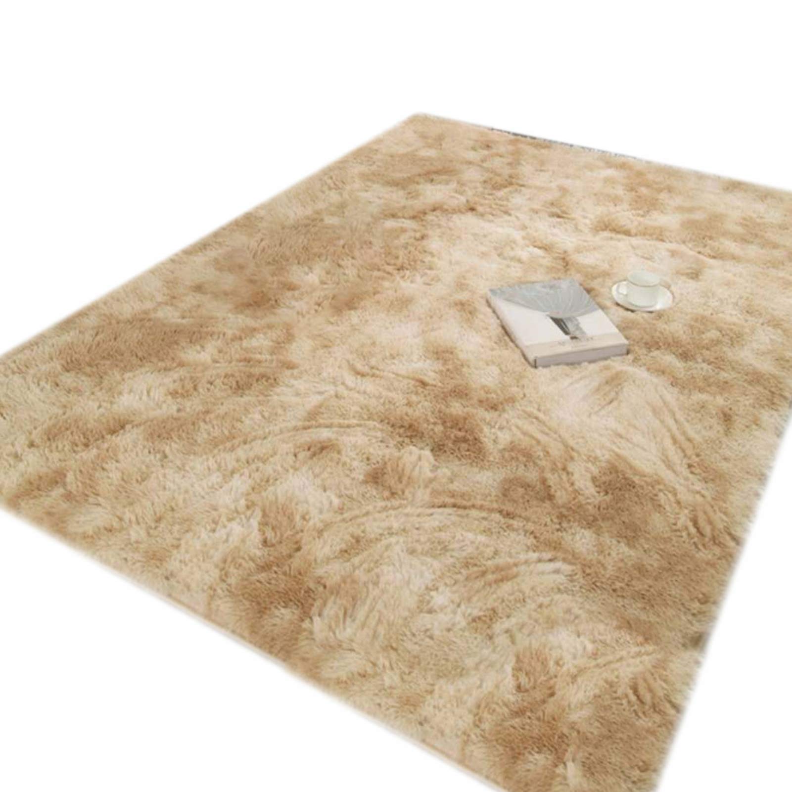 SONGBIRDTH Tie-Dye Carpet - Soft Bohemian Style Area Rug for Living Room, Bedroom & Nursery - Non-Slip Floor Mat for Coffee Table, Bedside Decor - Yellow 04 - Perfect for Cozy Home Decor, Yoga & Meditation Spaces