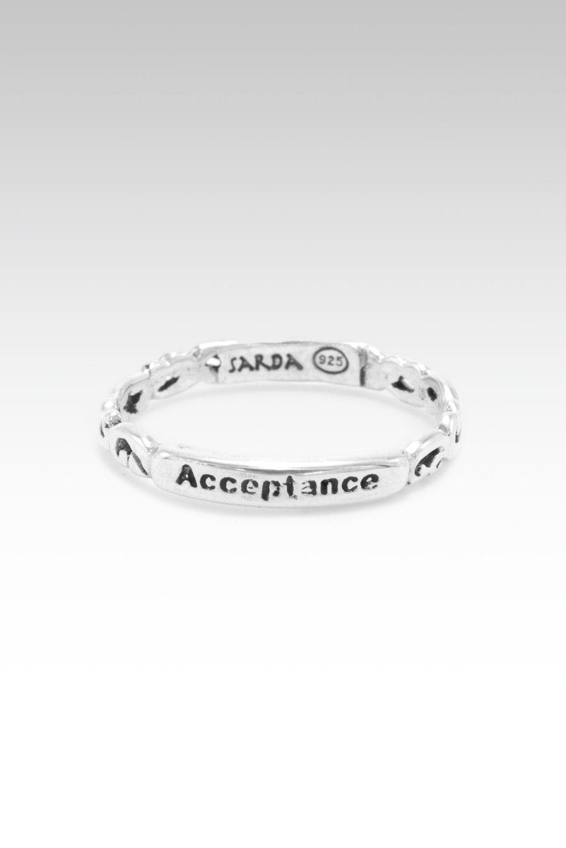 Tree of Life Acceptance Ring - Sterling Silver or Gold Plated Promise Ring for Women, Engraved with Love Symbols, Perfect for Anniversaries, Proposals, and Special Occasions