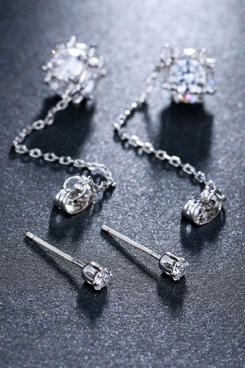 Elegant Rhinestone Drop Earrings for Women - Sparkling Dangle Earrings for Party, Wedding & Evening Wear - Fashion Jewelry Gift Idea