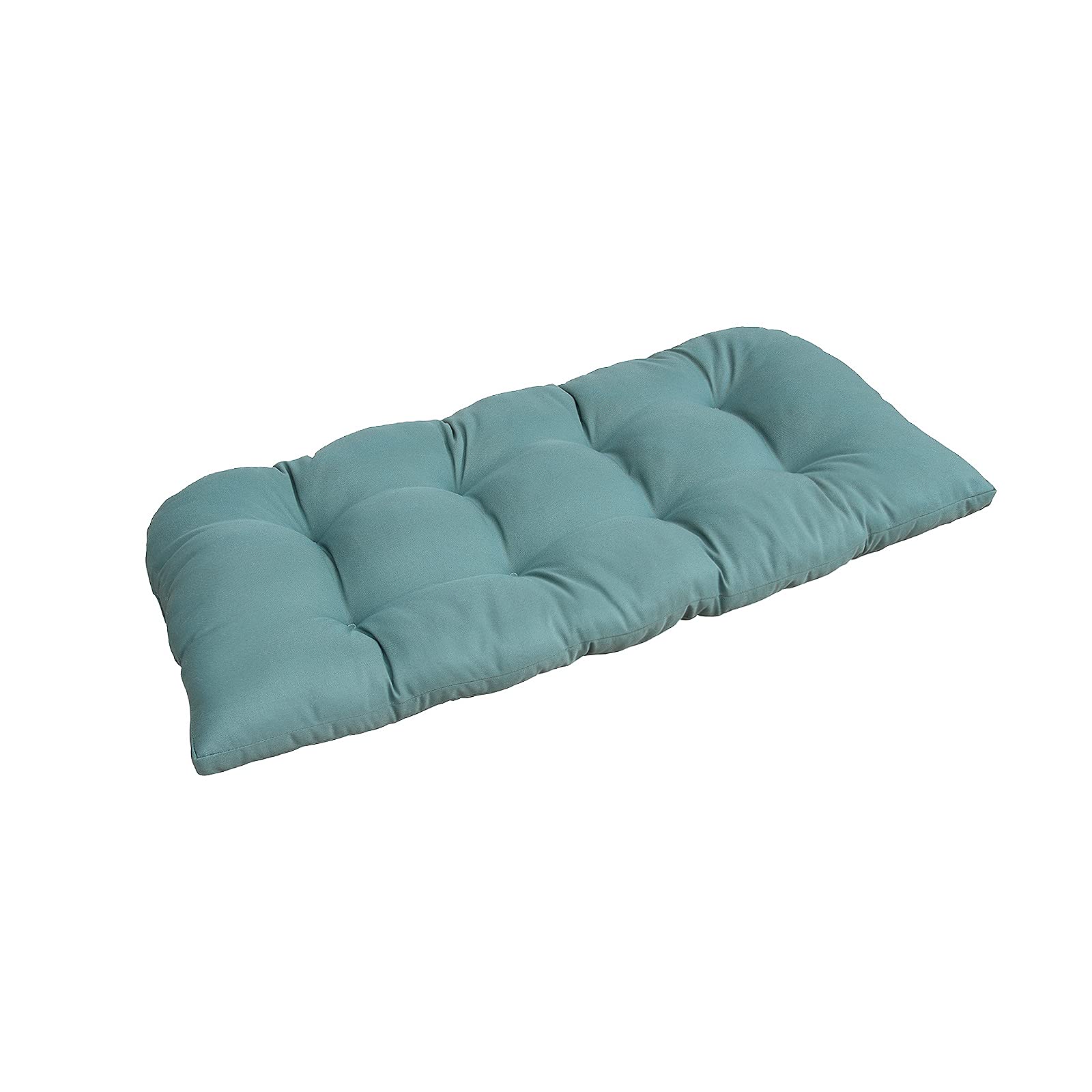 BOSSIMA Indoor Outdoor Swing Bench Loveseat Cushion - Tufted Patio Seating Cushions for Porch, Garden & Backyard (Blue Lake) - Waterproof & Weather-Resistant for All-Season Comfort