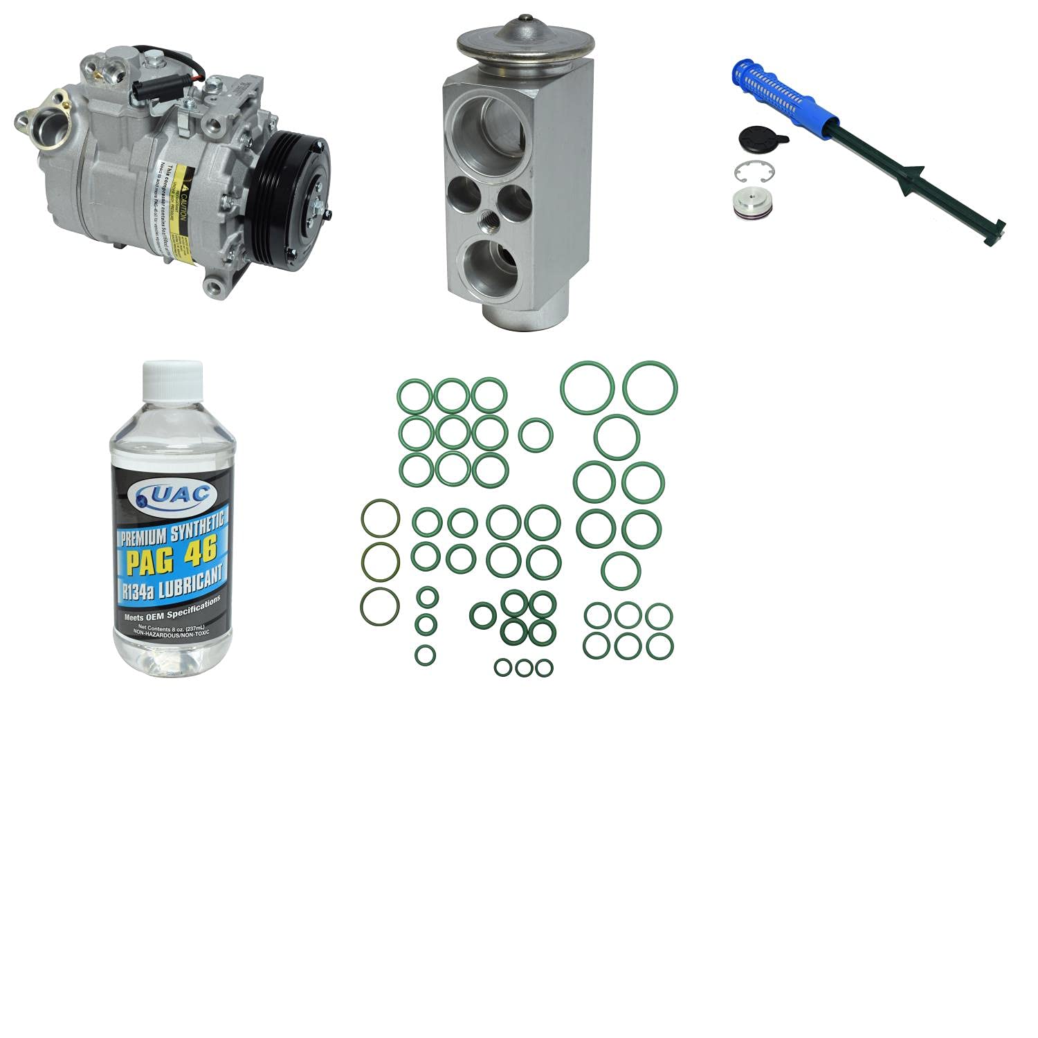 Universal Air Conditioner UAC A/C Compressor and Component Kit (KT2160) - Complete AC Repair Kit for Cars, Trucks & SUVs - Perfect for DIY Auto AC System Replacement & Maintenance