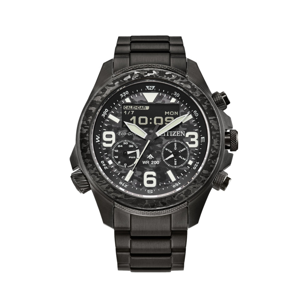 Promaster Land Limited Edition U822 Eco-Drive 43.9mm Grey Stainless Steel Bracelet Watch - Perfect for Outdoor Adventures & Casual Wear