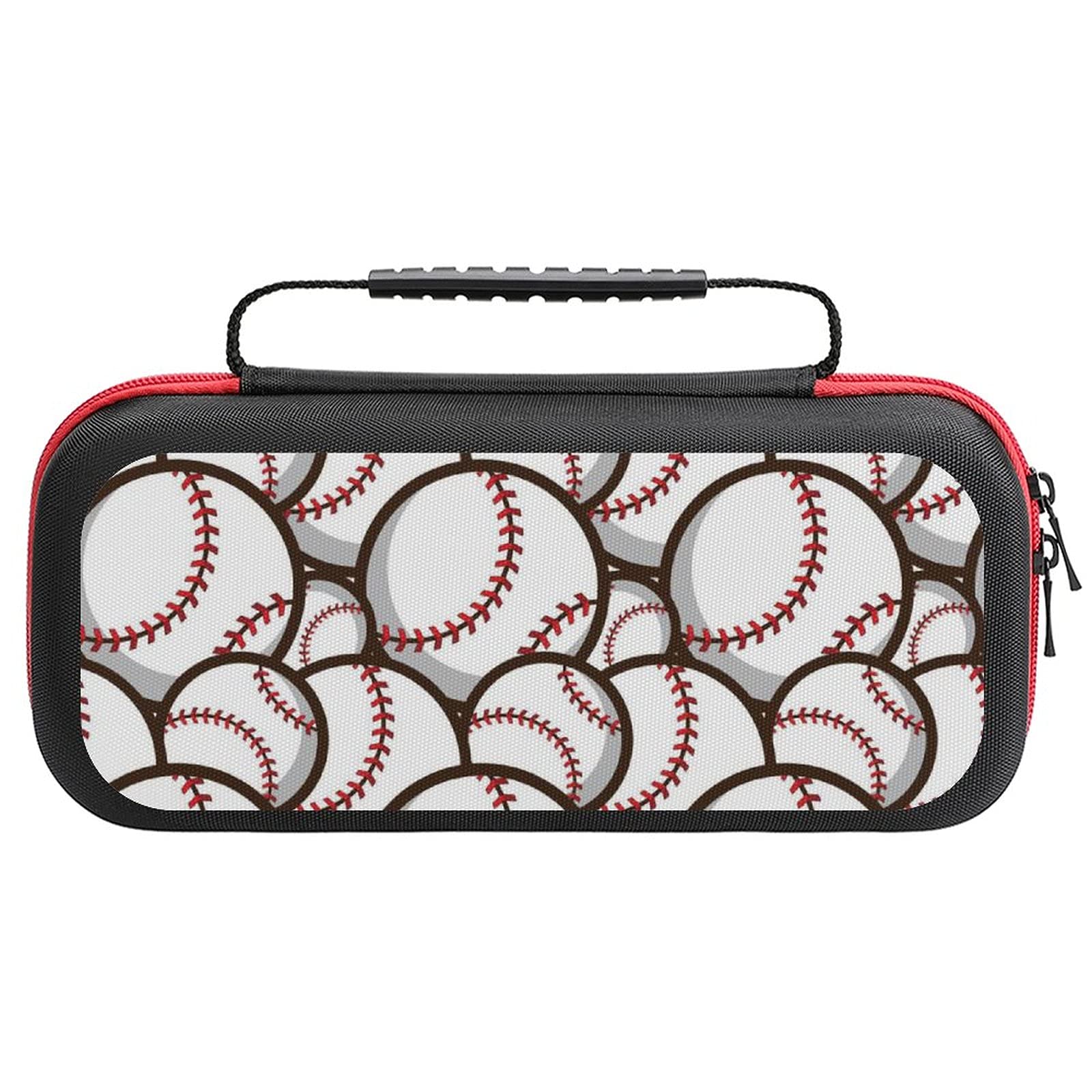 Nintendo Switch Lite Carrying Case with Baseball Pattern - Portable Travel Storage Bag for Switch Lite & Accessories | Perfect for Gaming on the Go, Commuting, and Travel Protection