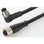 UL 2464 Certified 5m 18AWG M12 Circular to M12 Circular 4-Pin Female to Female Cable Assembly - Waterproof & Durable for Industrial Automation, Robotics, and Outdoor Equipment
