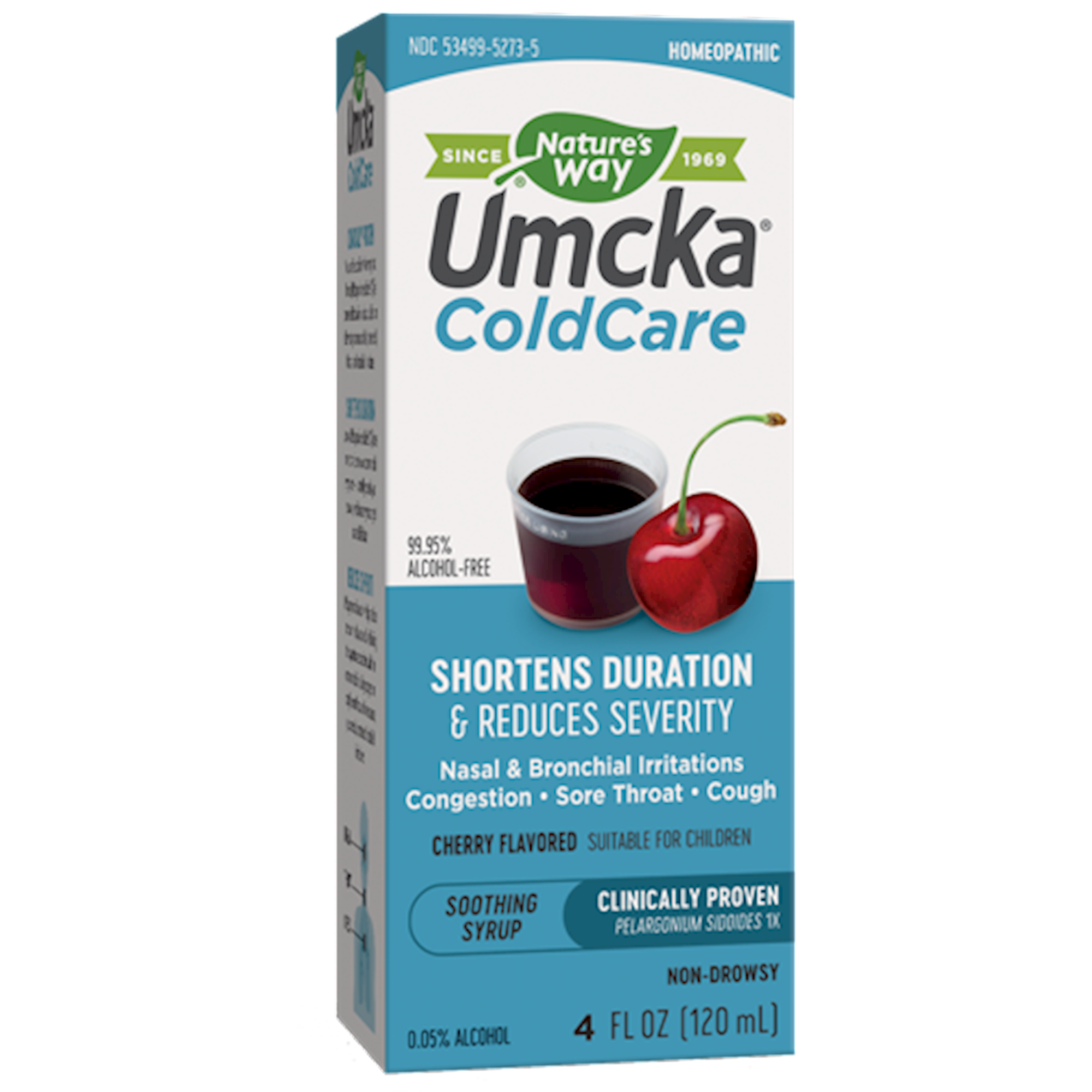 Umcka ColdCare Syrup Cherry - Natural Cold & Flu Relief for Kids & Adults - Fast-Acting Immune Support - Great for Cough, Sore Throat & Congestion - Perfect for Home, Office & Travel Use