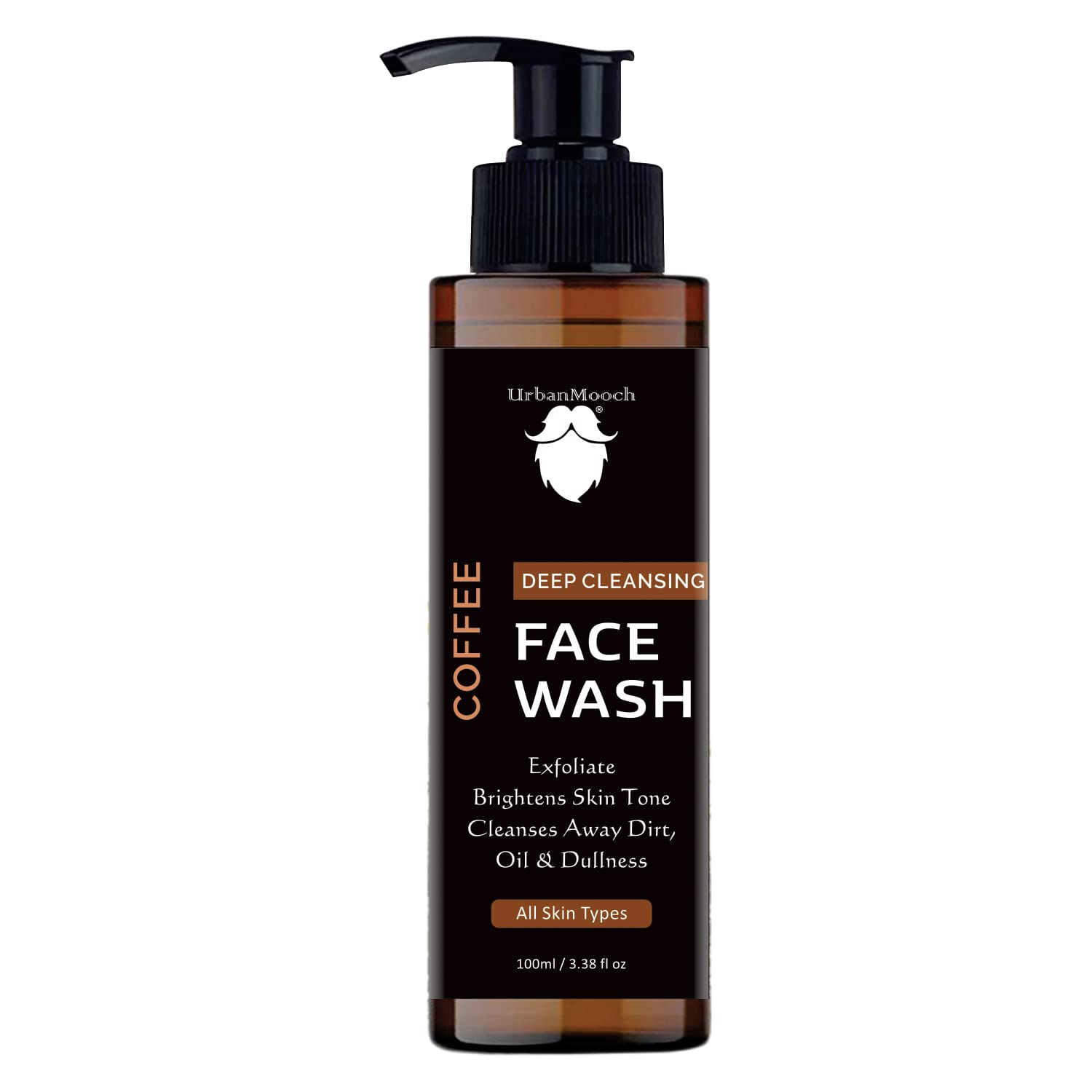 UrbanMooch Coffee Face Wash for Men - Deep Cleansing, Detan & Brightening with Arabica Coffee & Niacinamide (100ml) | Daily Skincare for Acne-Prone & Oily Skin | Perfect for Morning & Night Routine