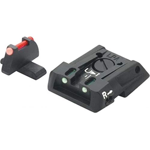 LPA SPF Fiber Optic Adjustable Sight Set for H&K P30 Pistol - Black (SPF01HK) | Enhanced Target Acquisition for Shooting & Competition