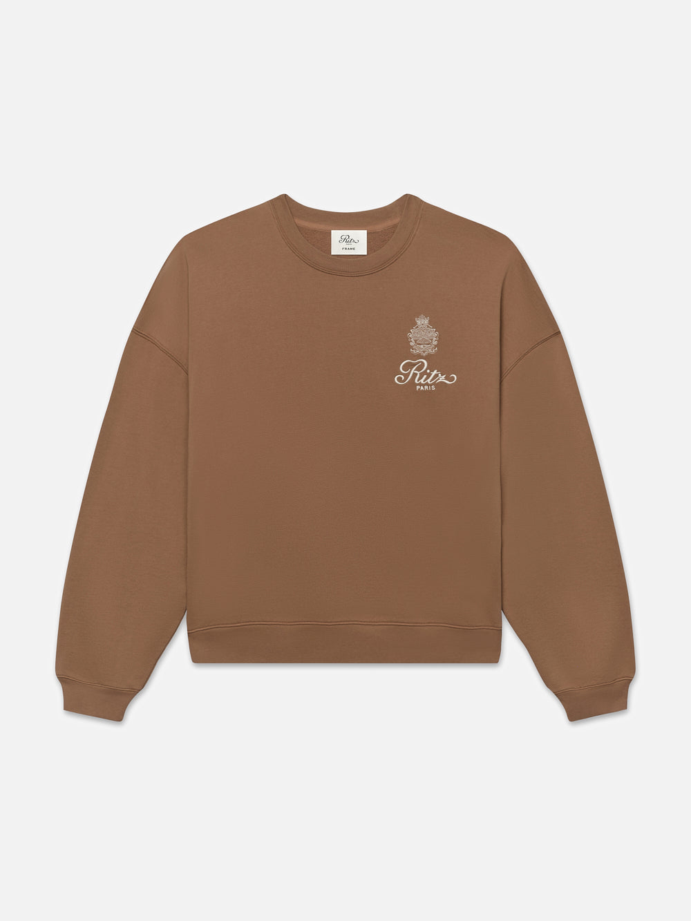 Ritz Unisex Breakfast In Bed Crewneck Sweatshirt - Soft Camel Color for Cozy Mornings & Relaxing at Home