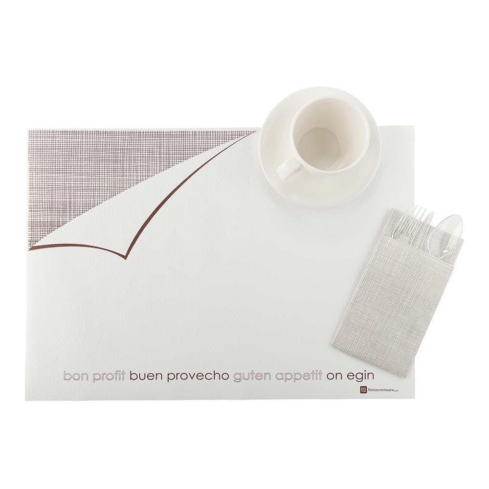 Restaurantware 20x14 Inch Heavyweight Recyclable White Paper Placemats - 1000 Count Disposable Table Mats for Parties, Events & Celebrations | Perfect for Weddings, Banquets & Holiday Dining