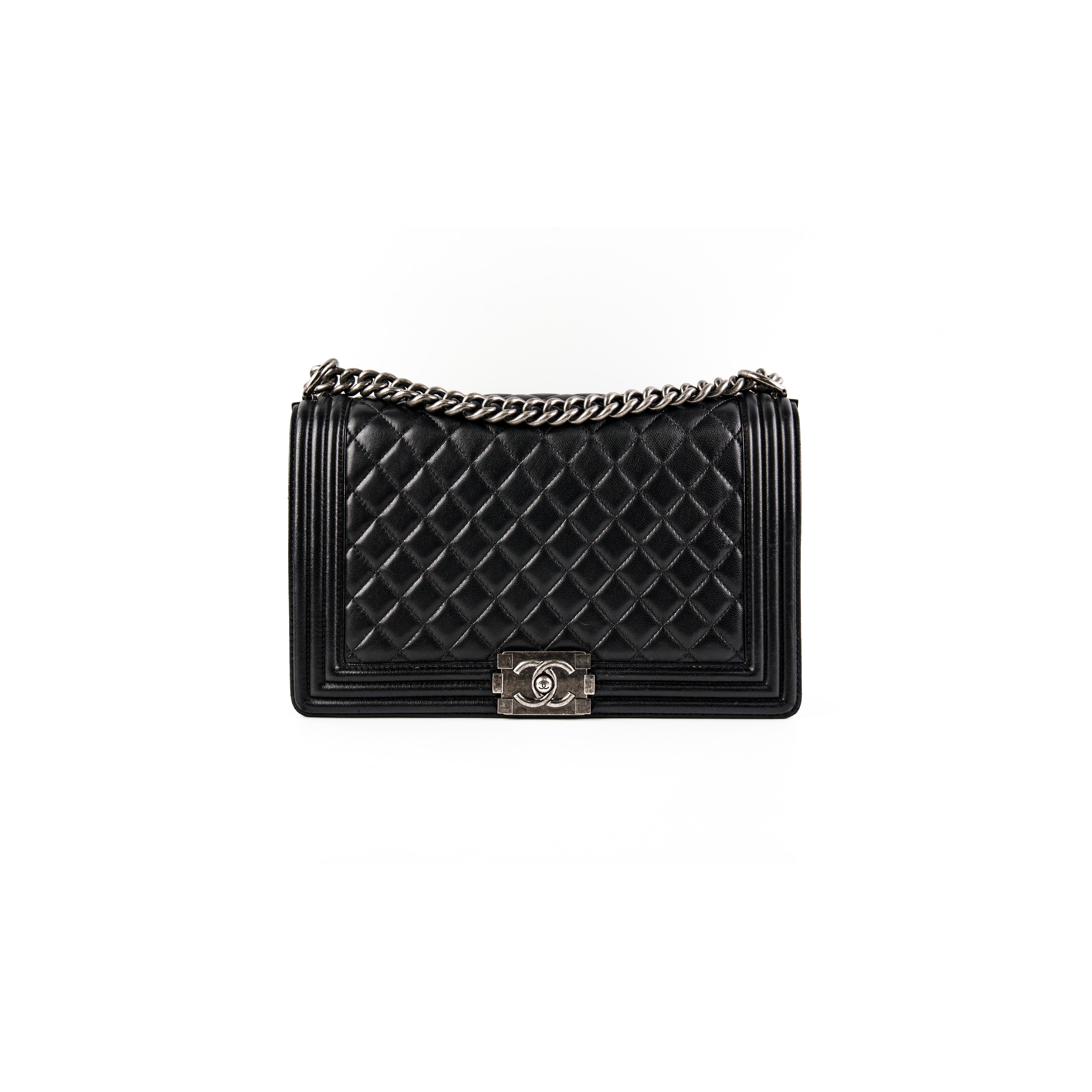 Chanel New Medium Boy Black Leather Handbag - Luxury Designer Crossbody Bag for Women, Perfect for Evening Events & Daily Use