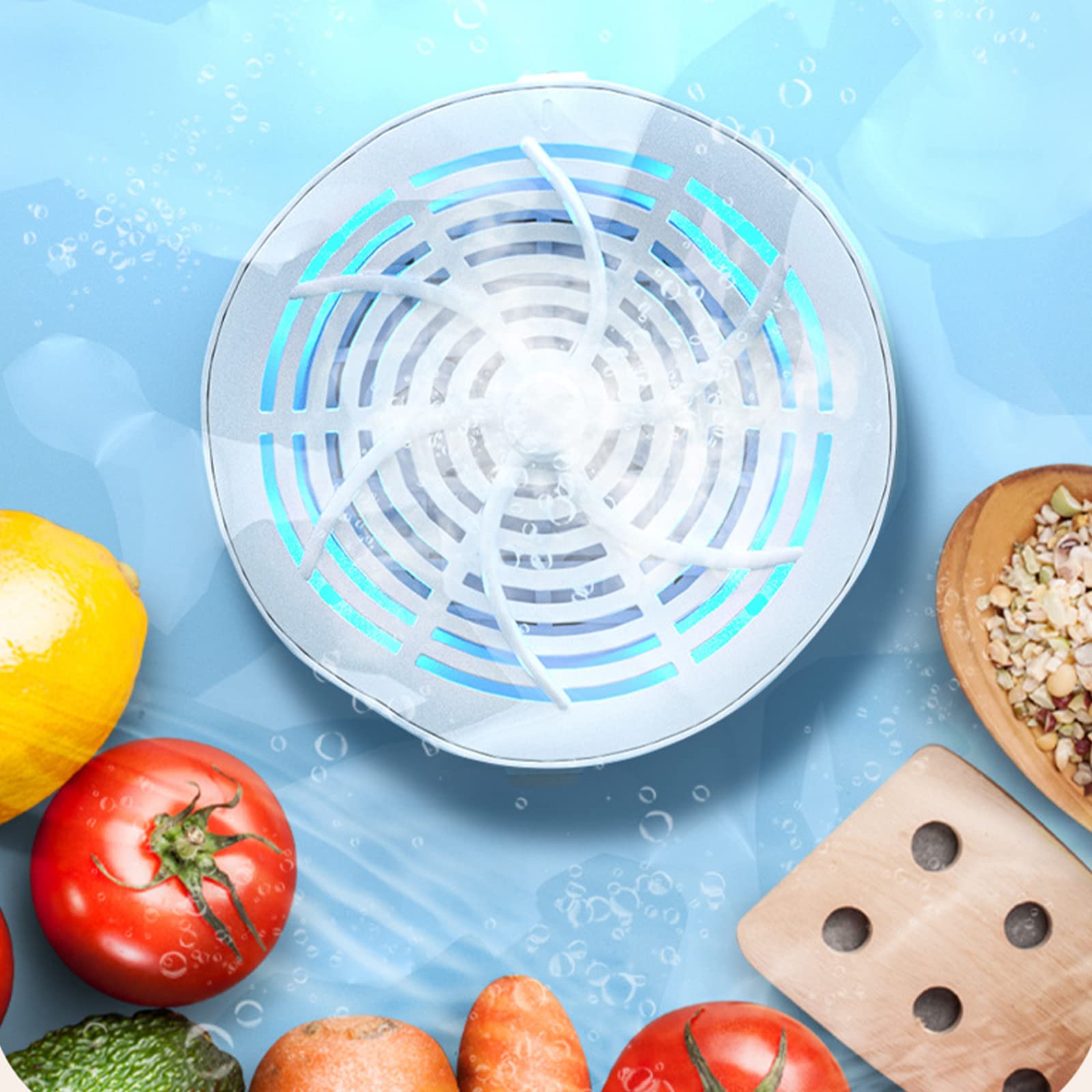 Portable Ultrasonic Fruit and Vegetable Cleaner - USB Rechargeable Mini Food Purifier for Washing Fruits, Veggies, Rice & Meat | Perfect for Kitchen, Travel & Camping Use