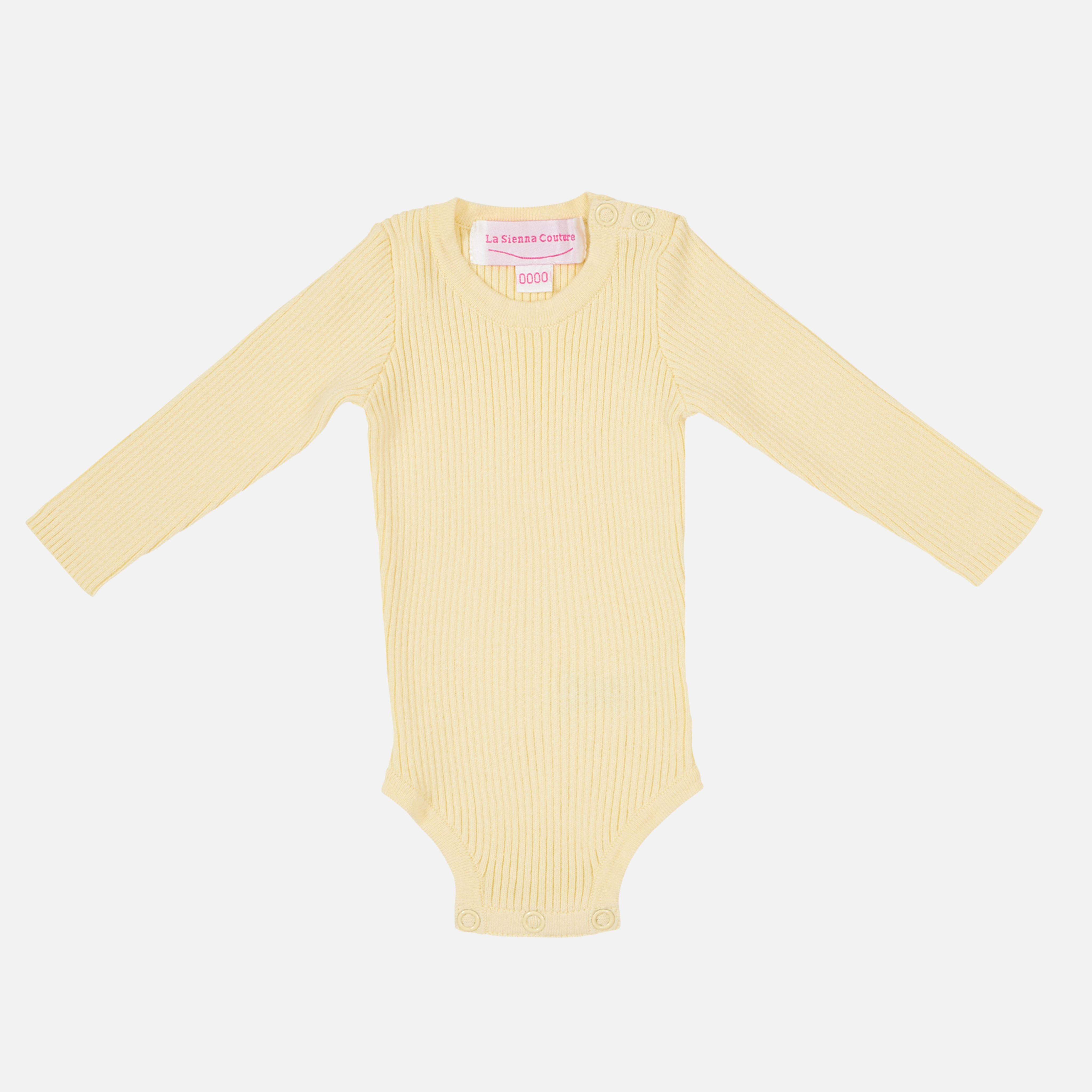 Women's Knitted Bodysuit Top in Daffodil Yellow - Soft Stretchy Comfort for Casual Wear & Layering
