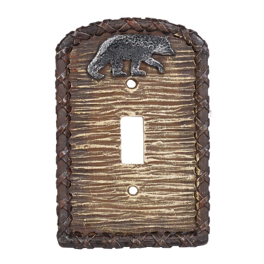 Bear Single Switch Wall Plate Cover - White, Standard Size, Easy Installation - Perfect for Home, Office, and Commercial Use