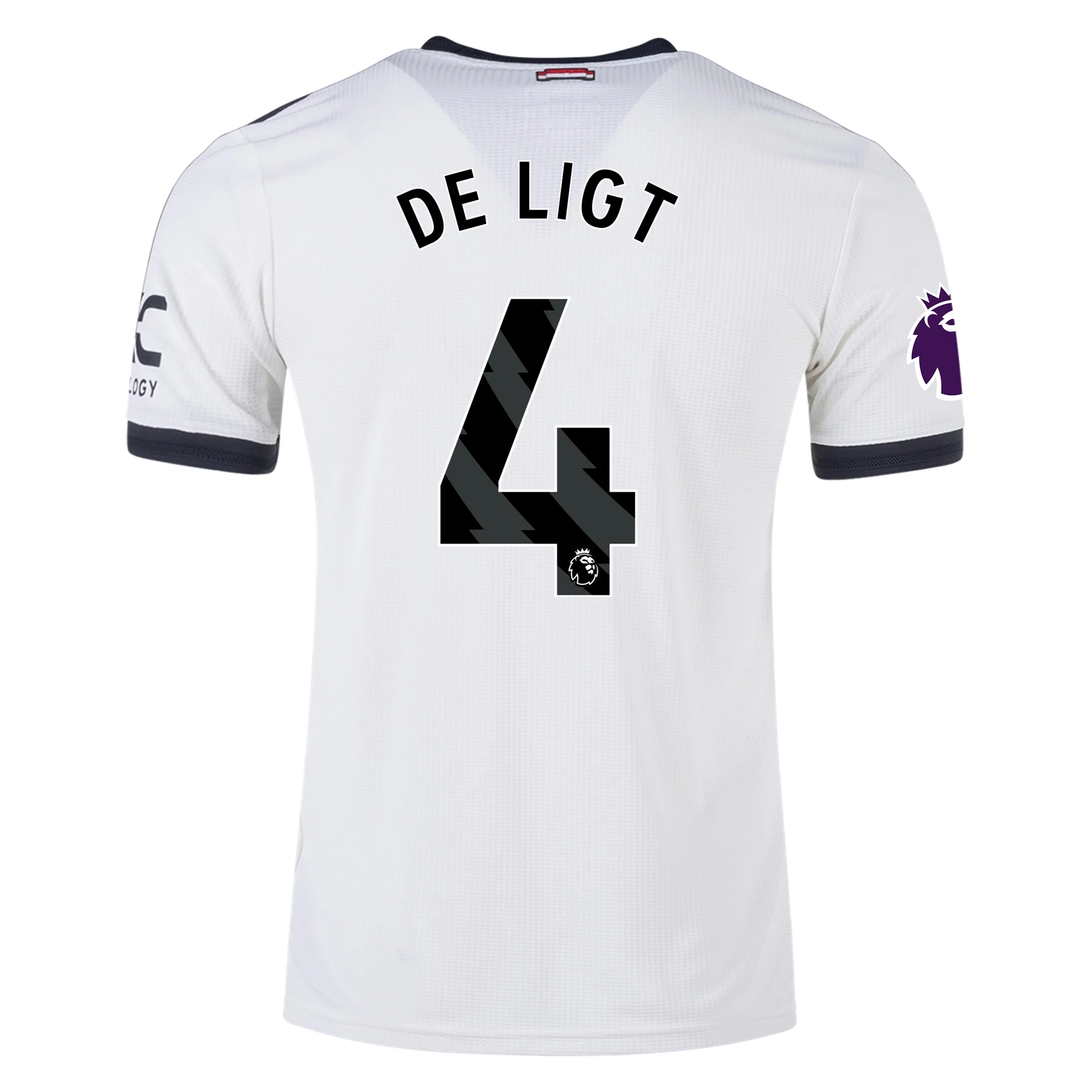 Adidas Manchester United Matthijs de Ligt Authentic Third Jersey 2024/25 with EPL Patch - Off White | Official Football Shirt for Fans & Match Days