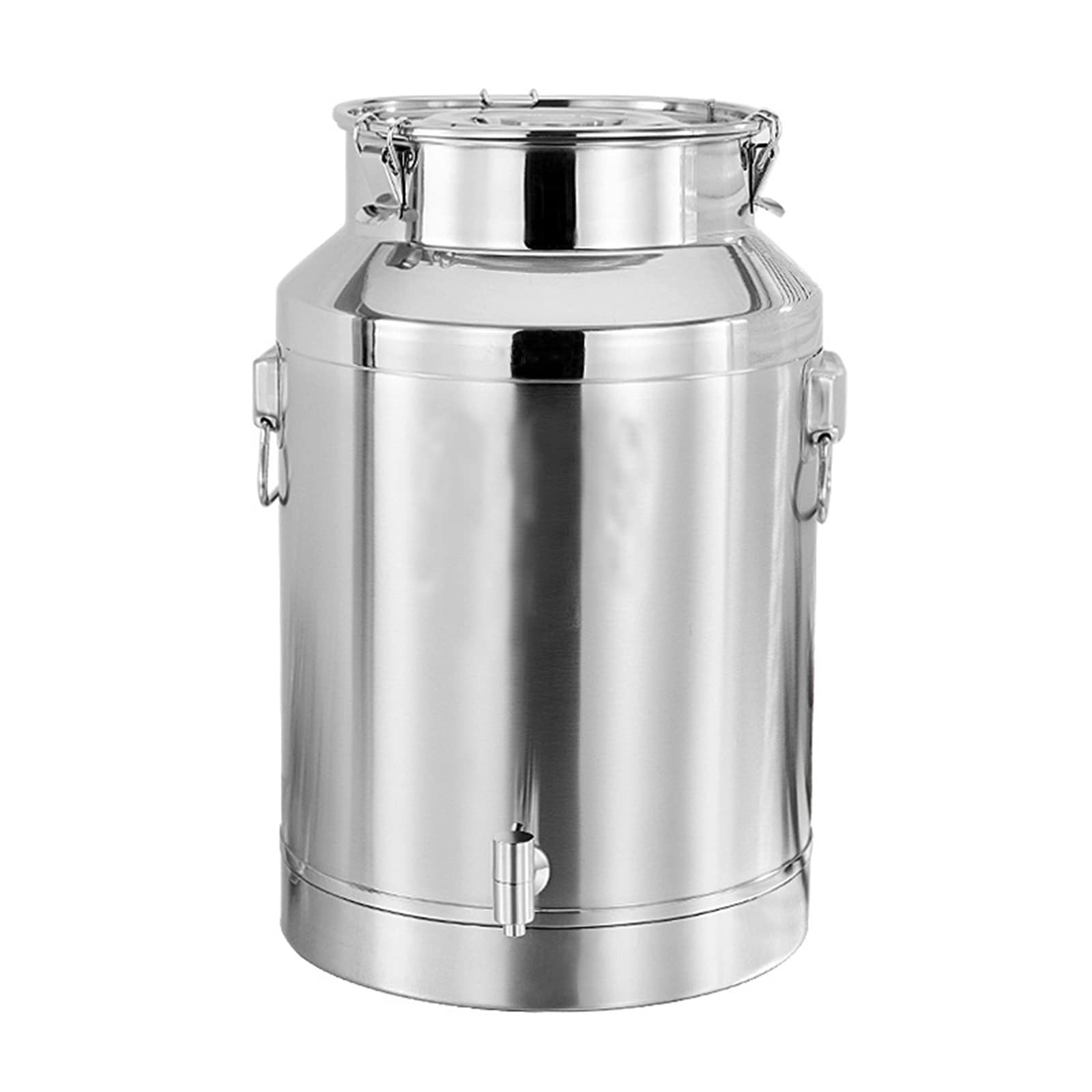 304 Stainless Steel 10L Milk Can with Faucet & Sealed Lid - Farm Milk Transport Barrel, Wine Pail, Ice Bucket, Water Jug for Liquid Storage - Perfect for Dairy Farms, Vineyards, Catering & Outdoor Events