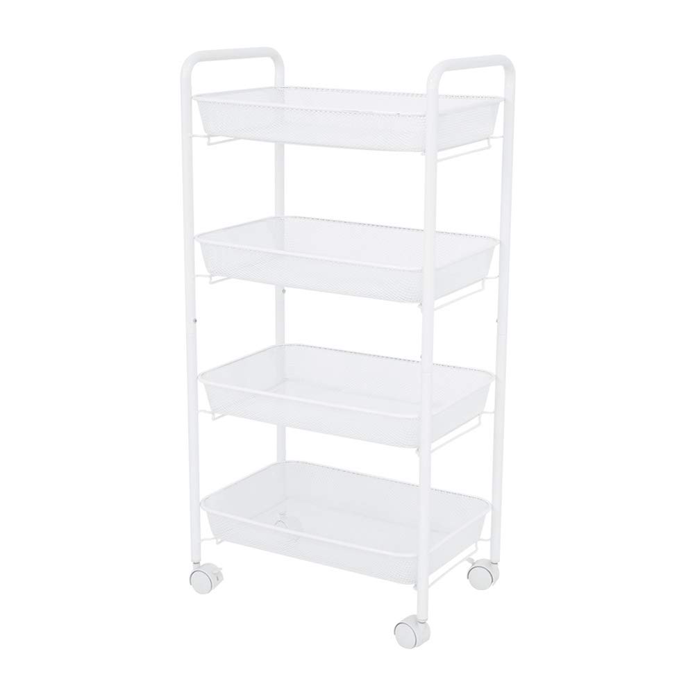 Professional Salon Trolley Cart - Beauty Salon & Massage Cupping Tool Organizer - Heavy Duty Wrought Iron Grid Mobile Cart for Kitchen, Balcony, Bedroom - Versatile Metal Storage Rack for Salon Equipment & Home Organization