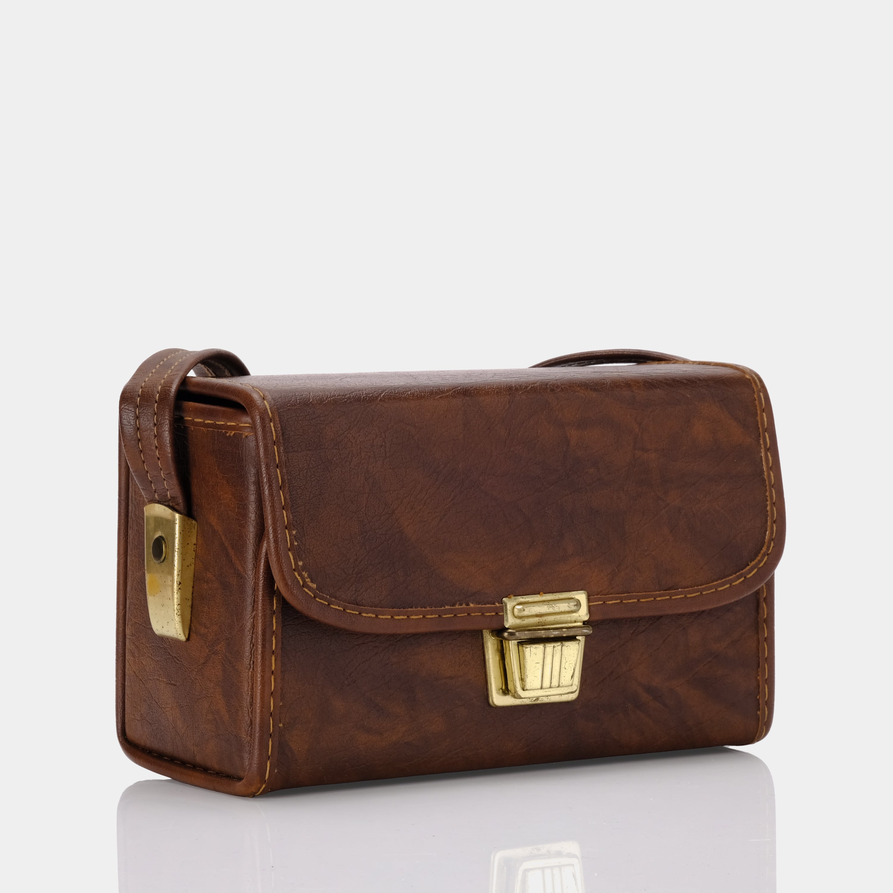 Premium Brown Genuine Leather Square Camera Case - Durable & Stylish Protection for DSLR, Mirrorless, and Compact Cameras - Perfect for Travel, Photography, and Everyday Use