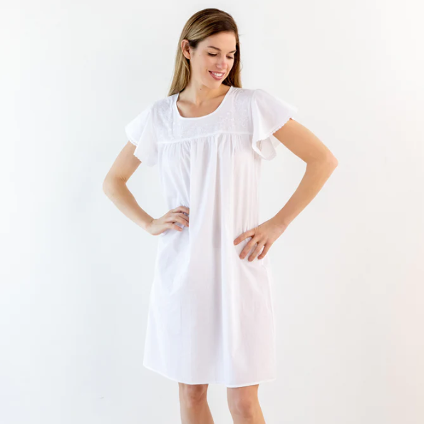 Celeste Cotton Nightgown for Women - Soft & Comfortable Sleepwear - Perfect for Relaxing at Home or Overnight Stays