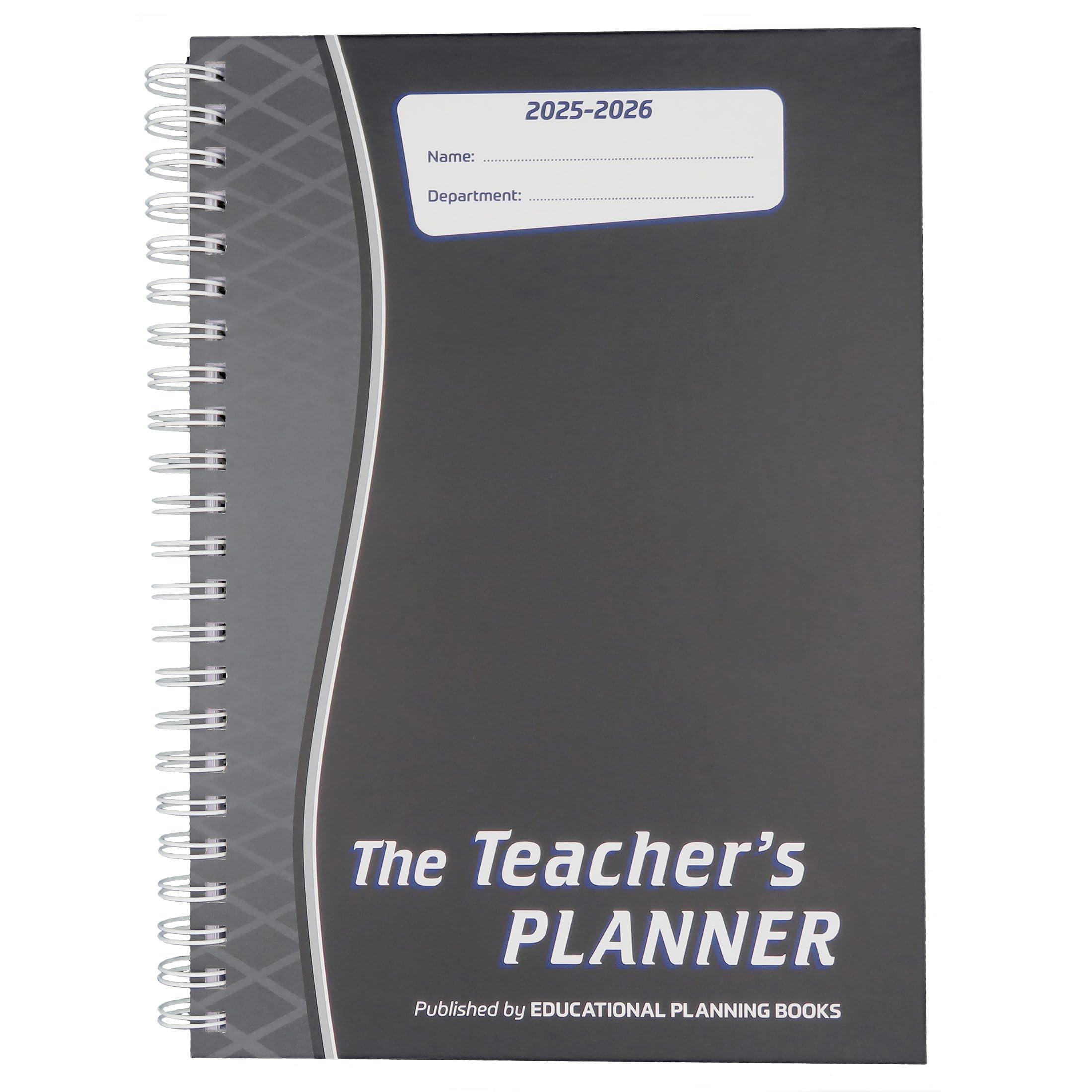 2025-2026 Teacher Planner A4 Size - 8 Period Lesson Organizer in Charcoal (TP1-C) | Perfect for Classroom Scheduling, Academic Planning & Teacher Organization