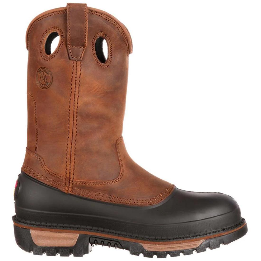 Muddog Steel Toe Waterproof Work Boots for Men - Heavy Duty Safety Wellington Boots for Construction, Farming & Outdoor Work