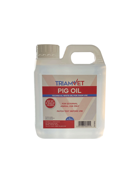Triamvet Pig Oil 1 Litre - Premium Skin Care Solution for Swine - Ideal for Pig Hydration & Skin Protection in Farms & Veterinary Use