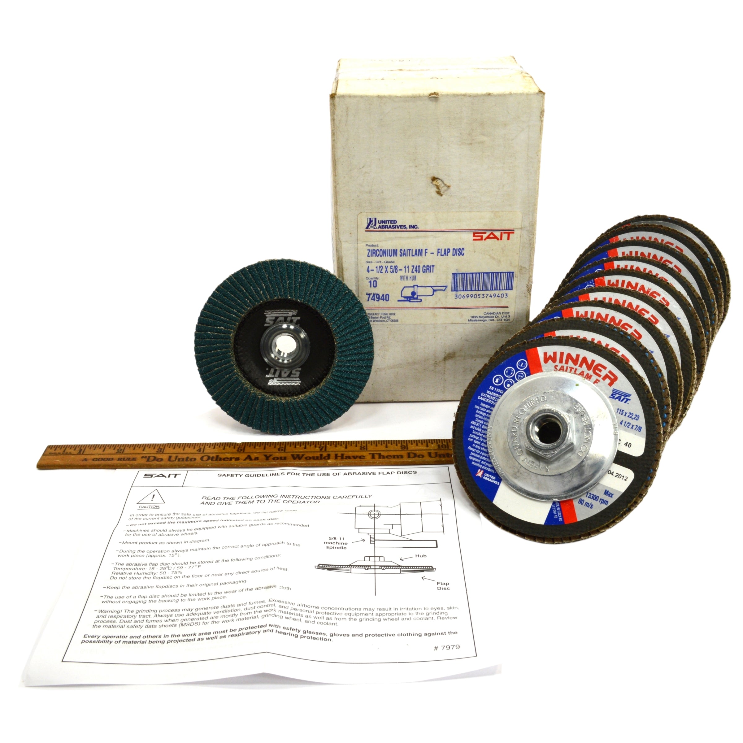 SAIT Zirconium Flap Disc 4-1/2