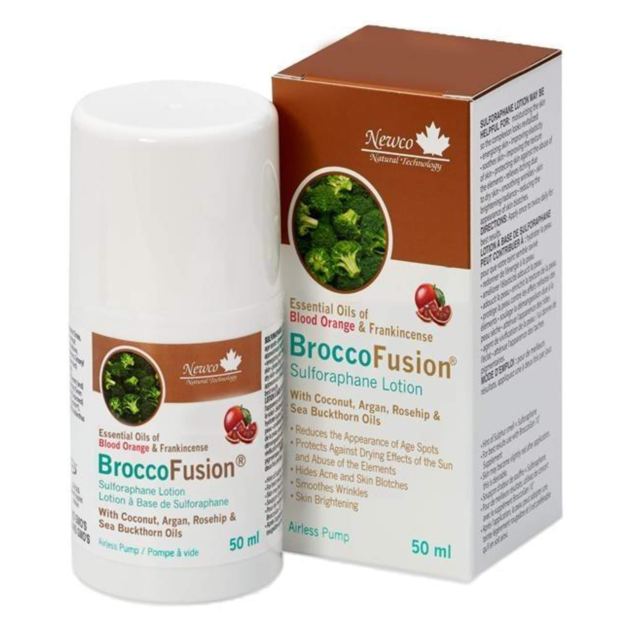 BroccoFusion Sulforaphane Lotion with Blood Orange & Frankincense - Antioxidant Skin Care for Glowing Complexion | Perfect for Daily Moisturizing & Anti-Aging Routine