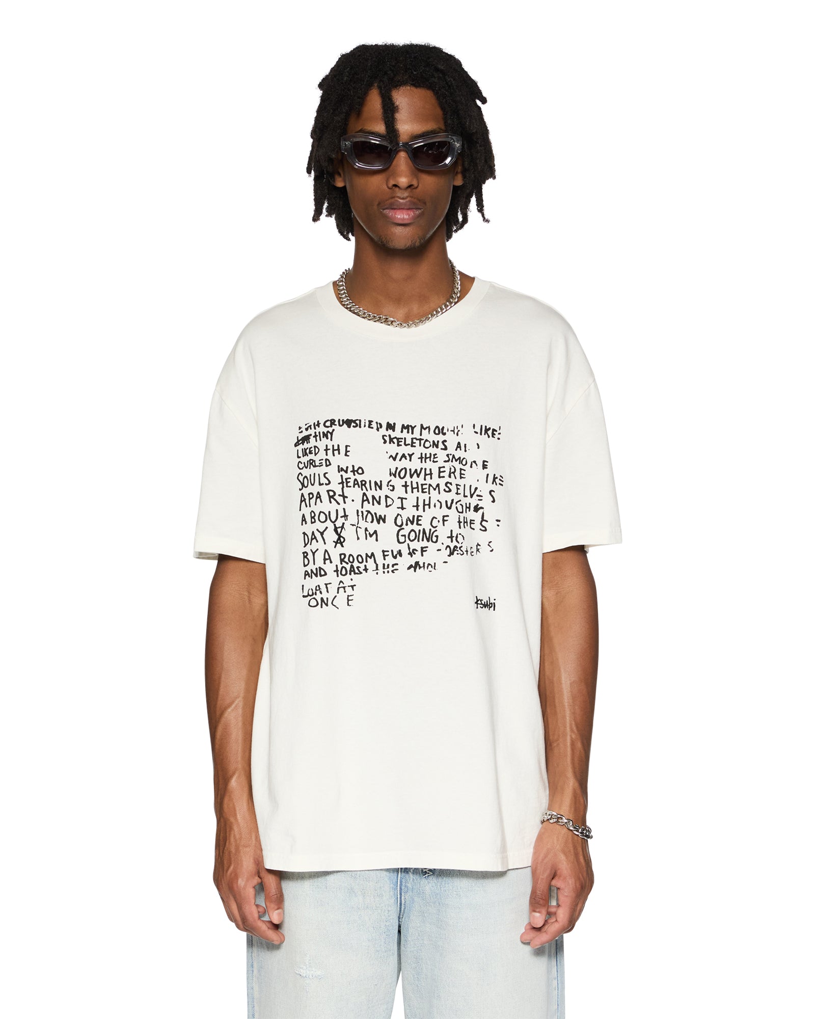 VERSES BIGGIE SS TEE BONE - Vintage Hip Hop T-Shirt for Men, Classic Streetwear Style - Perfect for Concerts, Parties and Urban Fashion